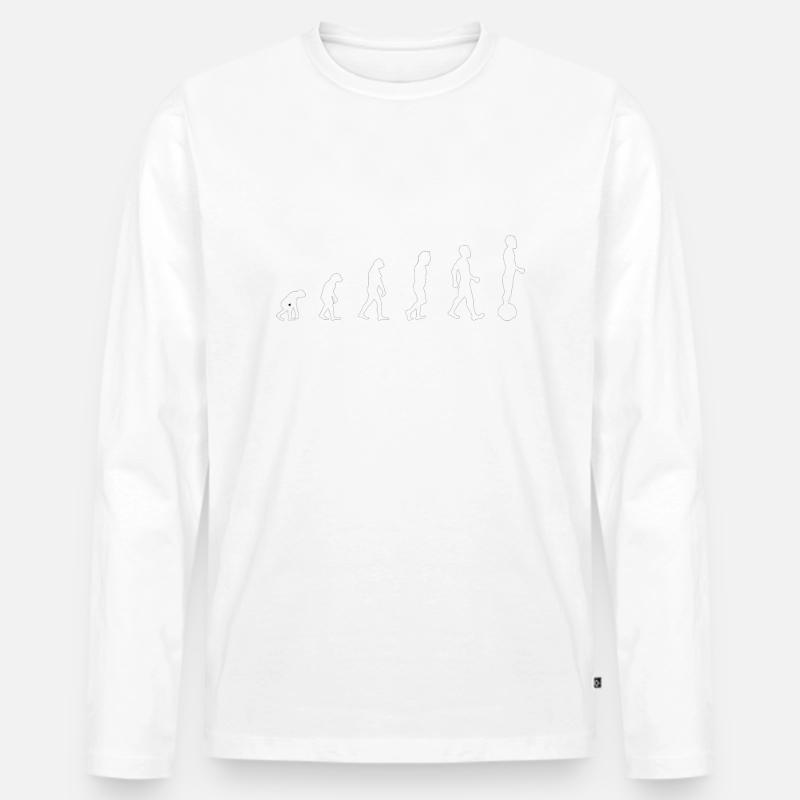 Gyroroue Evolution - Männer Premium Bio Langarmshirt - Weiß