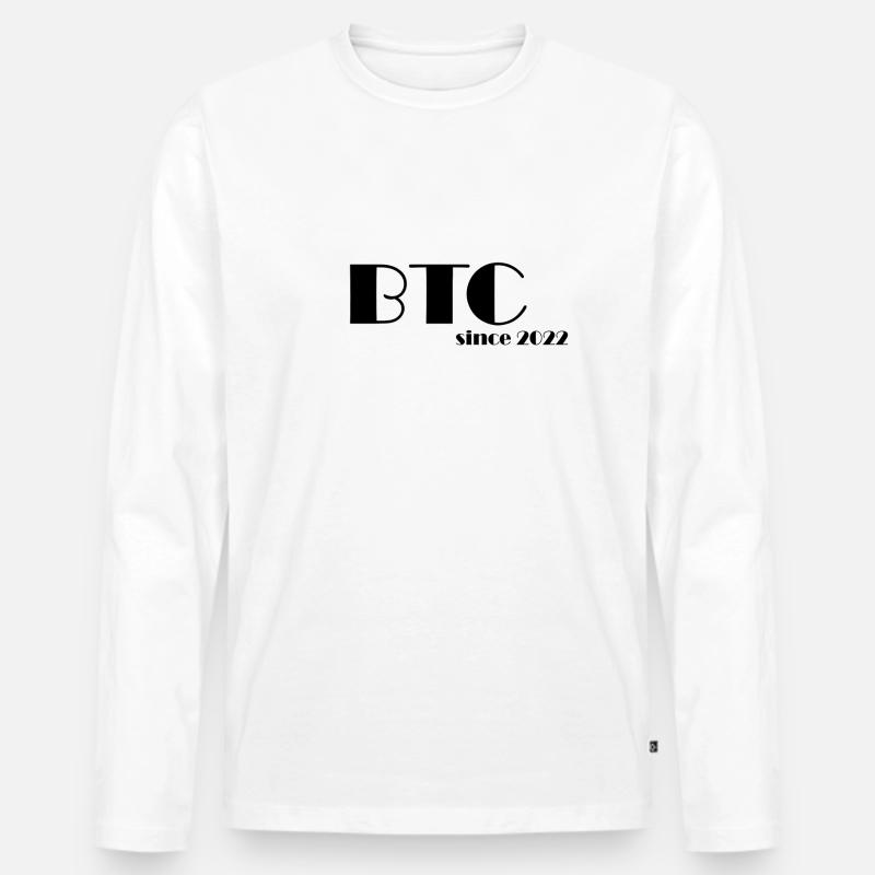 BTC since 2022 s - Männer Premium Bio Langarmshirt - Weiß