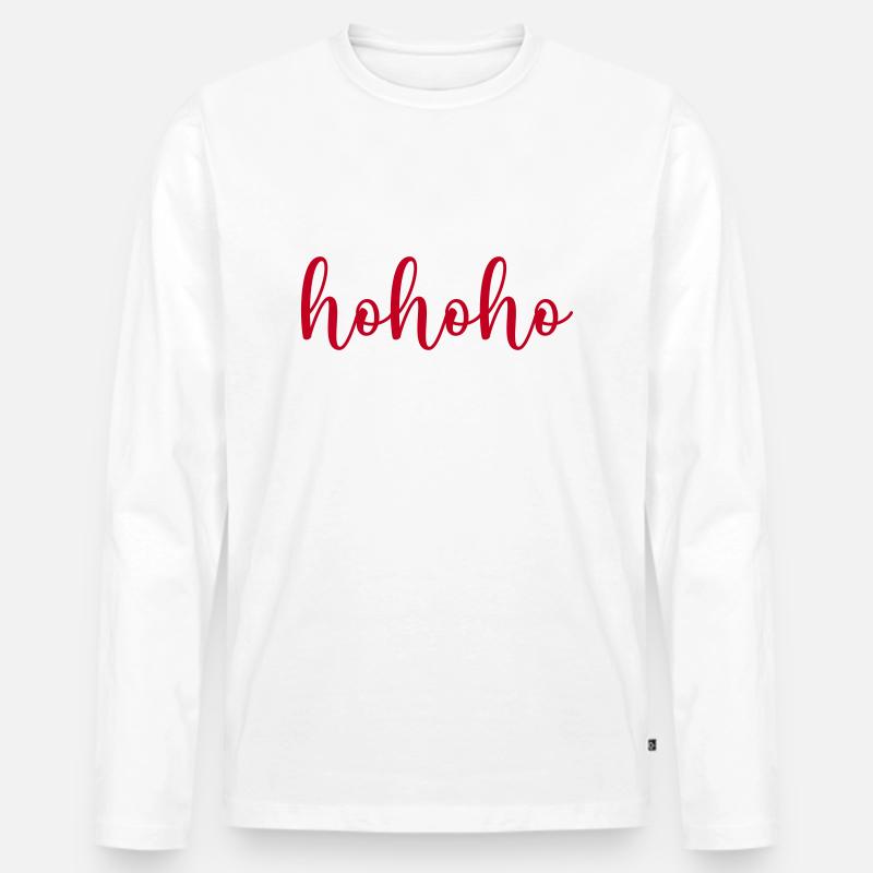 hohoho - Männer Premium Bio Langarmshirt - Weiß