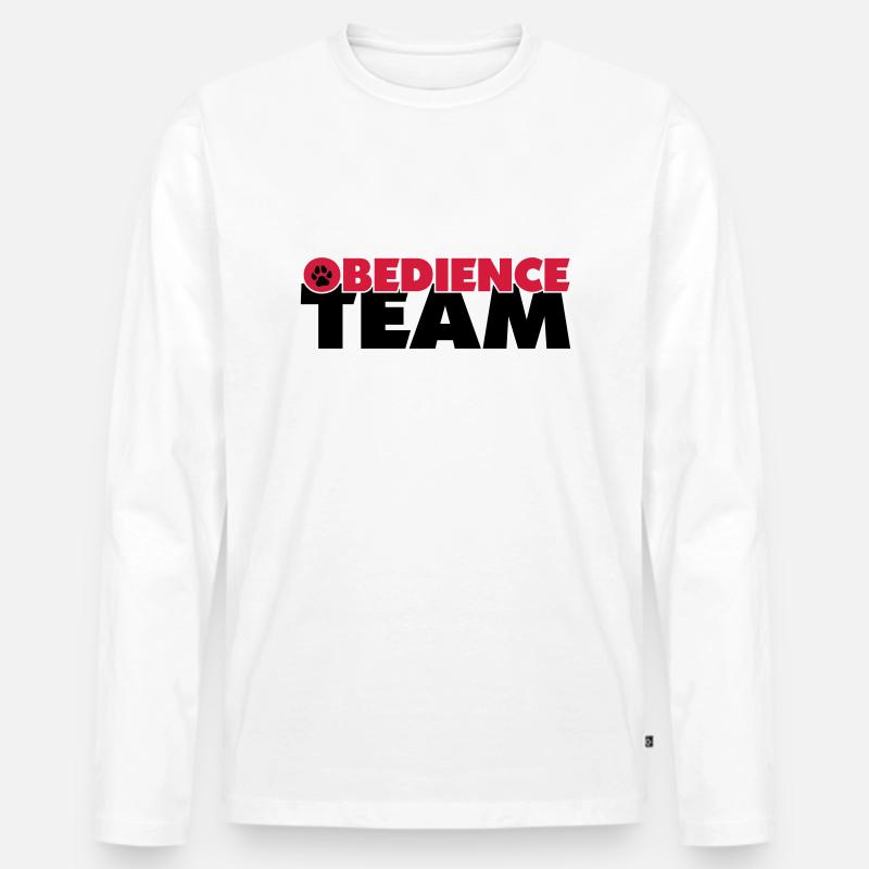 obedienceteam4 - Männer Premium Bio Langarmshirt - Weiß