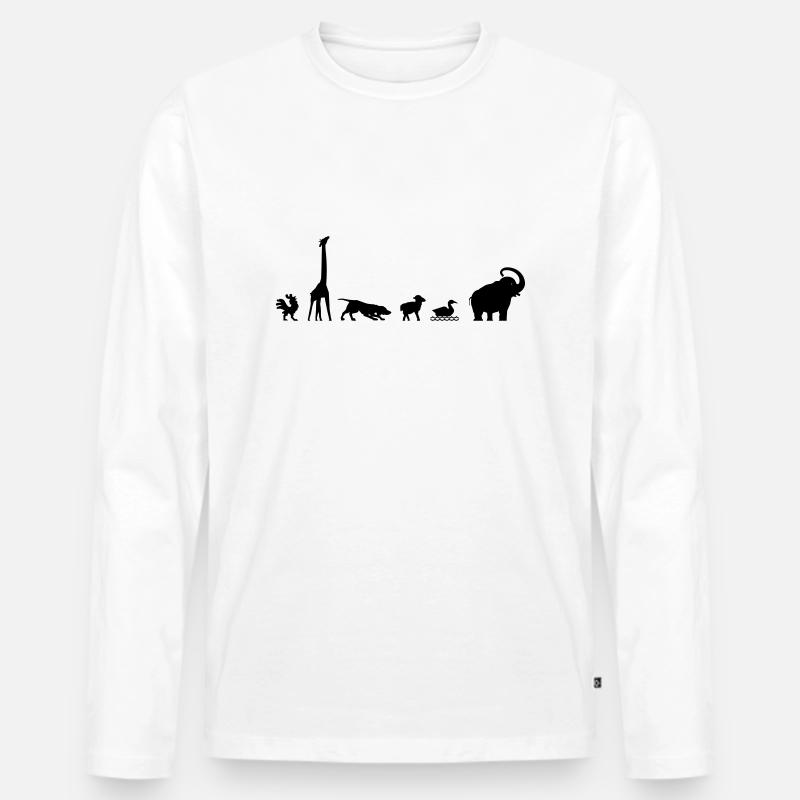 Arche, evolution - Männer Premium Bio Langarmshirt - Weiß