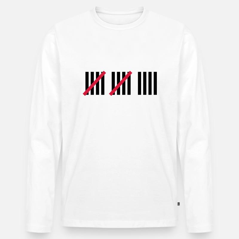 14 . Geburtstag - Männer Premium Bio Langarmshirt - Weiß