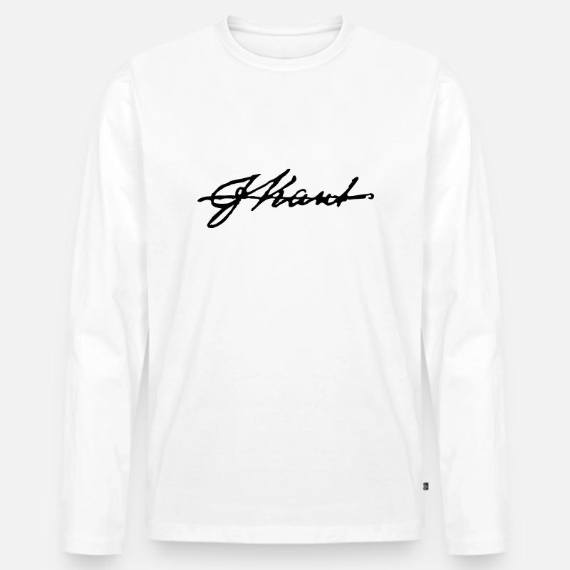 Immanuel Kant - Männer Premium Bio Langarmshirt - Weiß