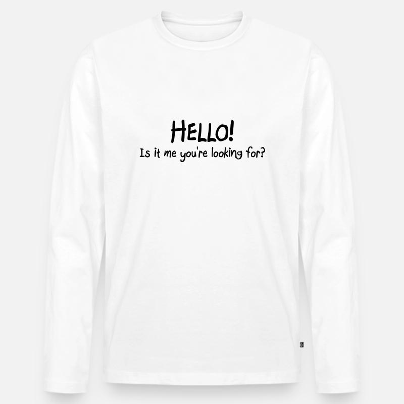 Witzige Sprüche - Männer Premium Bio Langarmshirt - Weiß