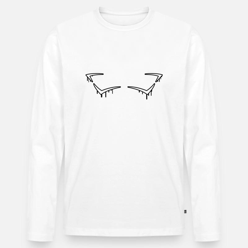 Graffiti Frame - Männer Premium Bio Langarmshirt - Weiß