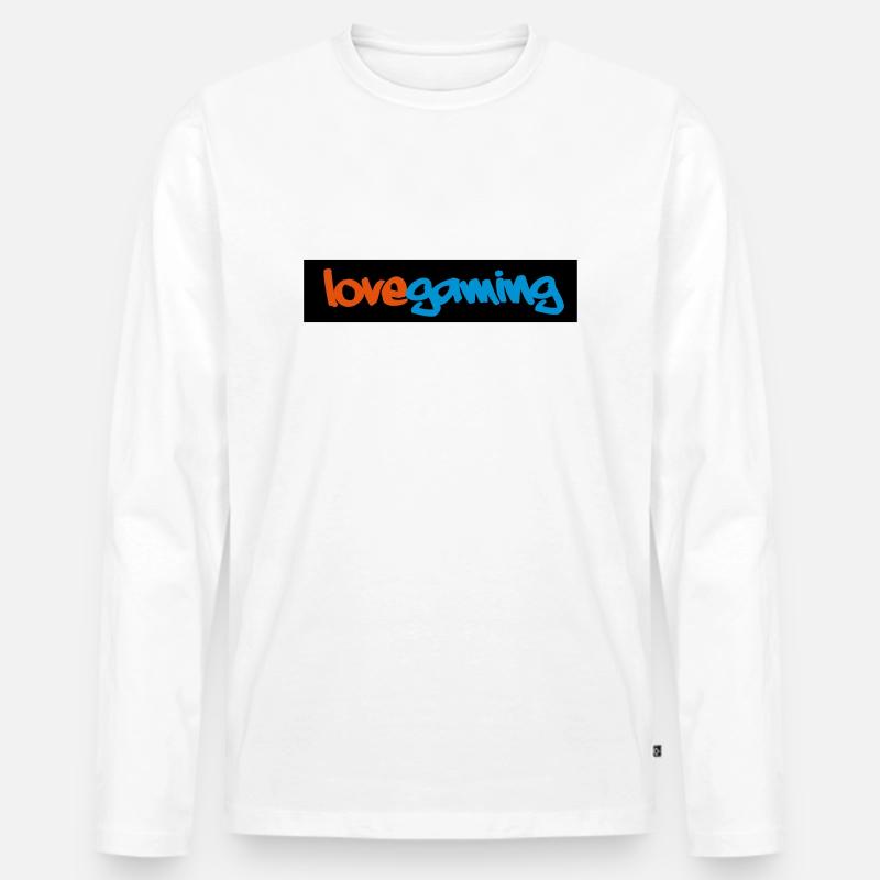 Gaming - Männer Premium Bio Langarmshirt - Weiß