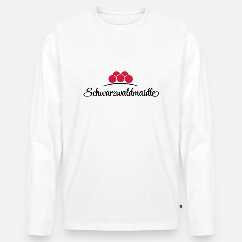Schwarzwaldmaidle - Männer Premium Bio Langarmshirt - Weiß