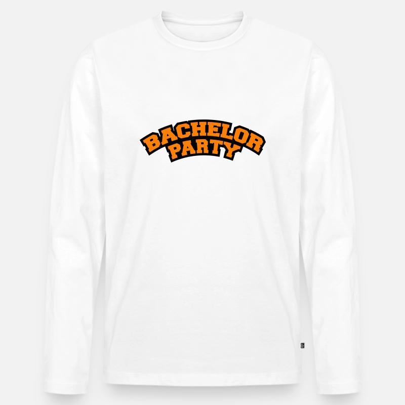 Bachelor Party - Männer Premium Bio Langarmshirt - Weiß