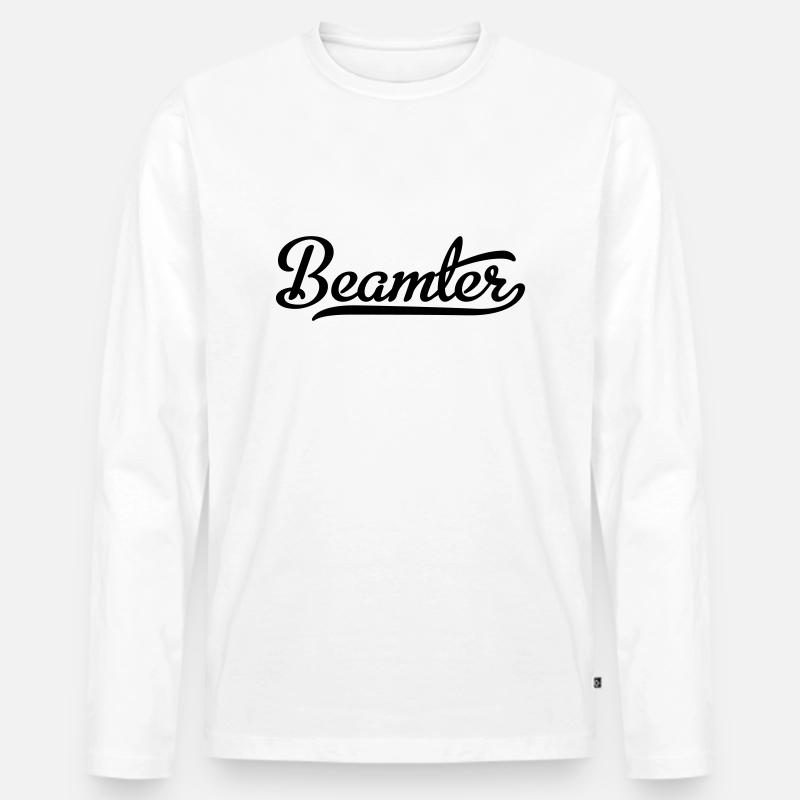 Beamter - Männer Premium Bio Langarmshirt - Weiß