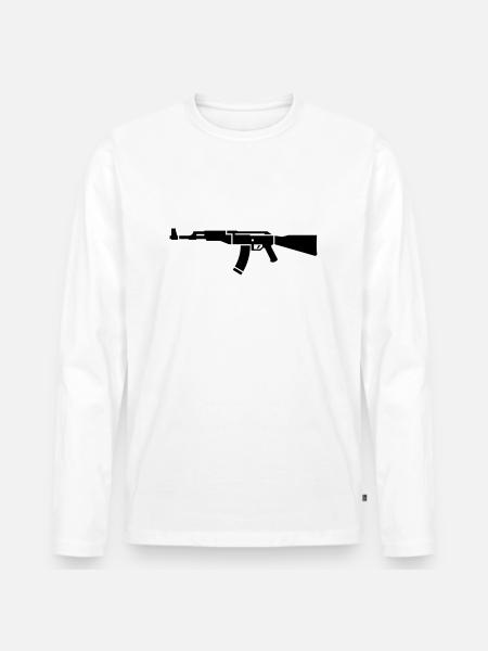 AK 47 - Men's Premium Organic Long Sleeve Shirt - white