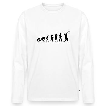 Jazz Evolution - Männer Premium Bio Langarmshirt - Weiß - Vorne - Nico (187cm)