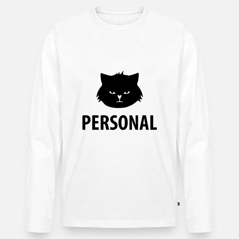 Katze Herrchen oder Frauchen - eher Personal! Männer Premium Bio Langarmshirt