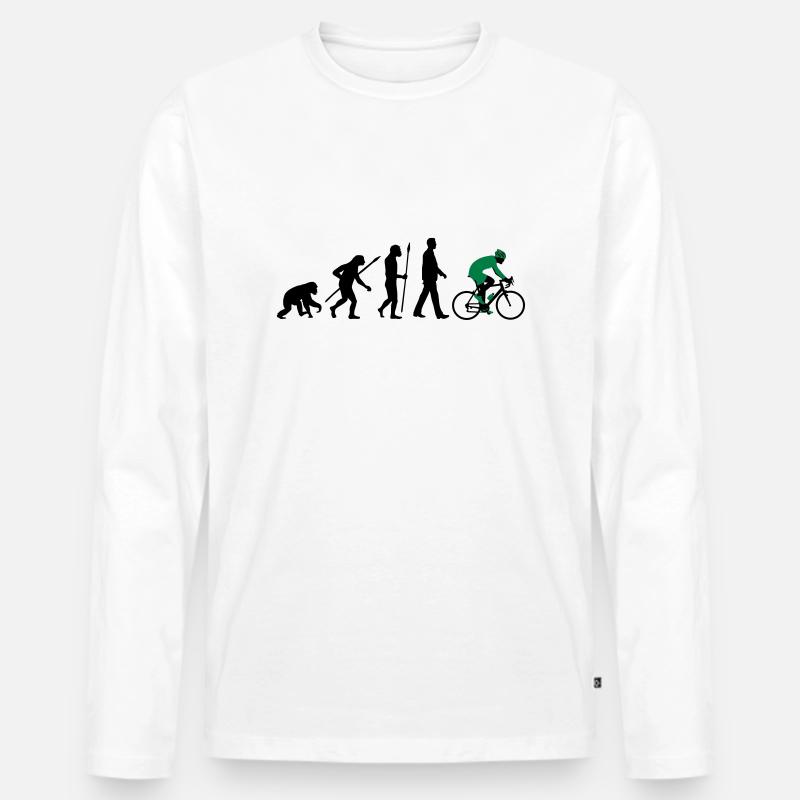 evolution_radfahrer_052012_d_2c - Men's Premium Organic Long Sleeve Shirt - white