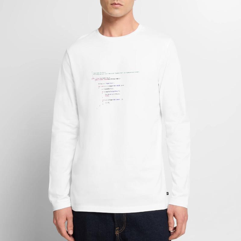 funny Java code to sort Men's Premium Organic Long Sleeve Shirt