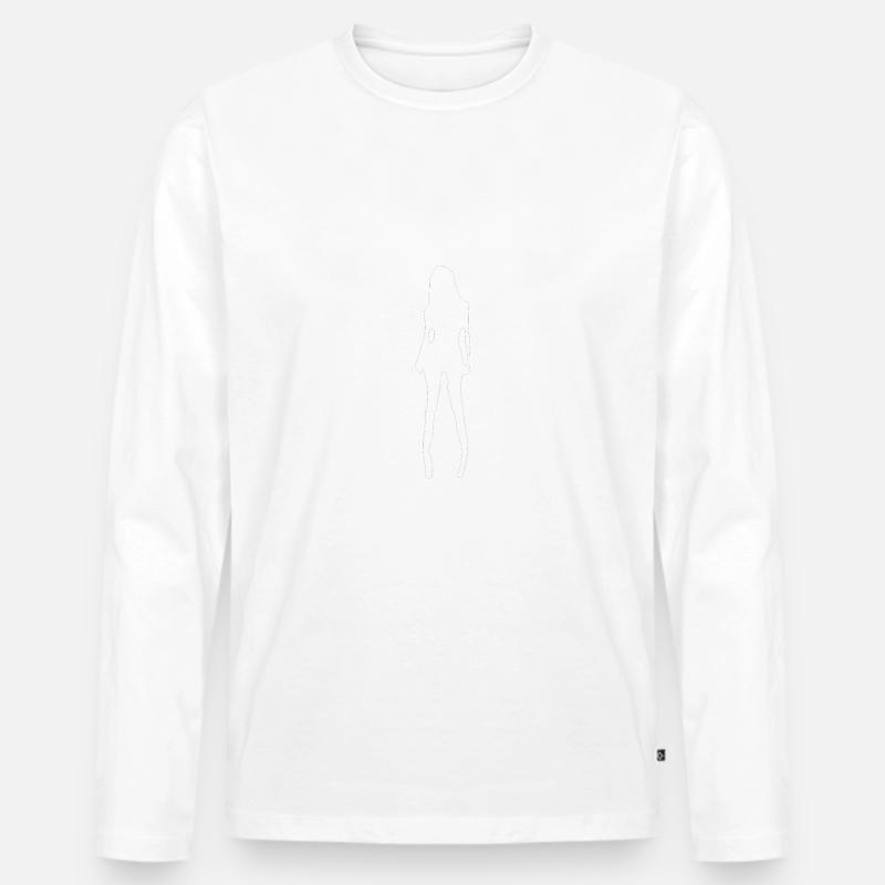 Engel - Männer Premium Bio Langarmshirt - Weiß