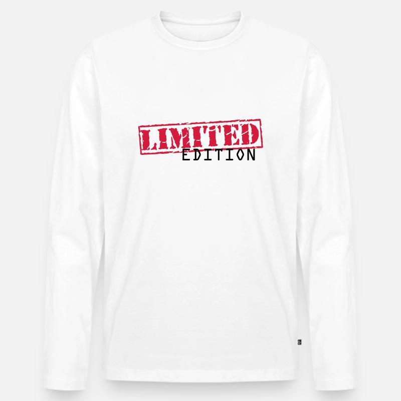 limited Edition - Männer Premium Bio Langarmshirt - Weiß