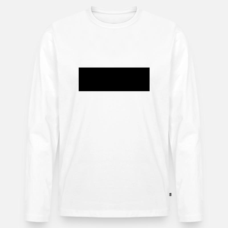 Rechteck - Männer Premium Bio Langarmshirt - Weiß