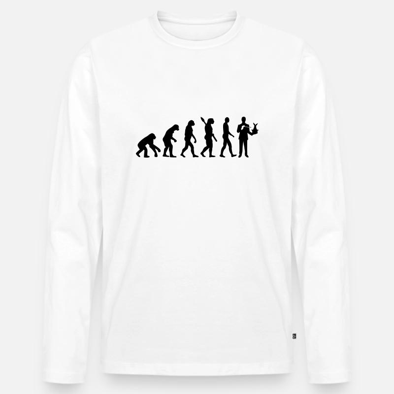 Zauberer - Männer Premium Bio Langarmshirt - Weiß