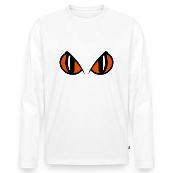 naughty eyes 15 - Men's Premium Organic Long Sleeve Shirt - white - Front - Nico (187cm)