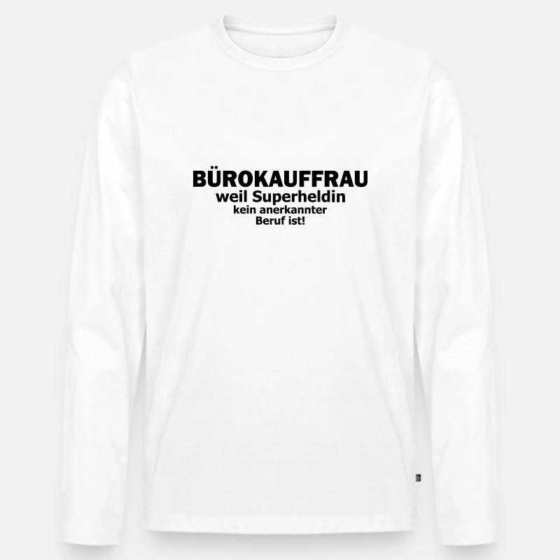 bürokauffrau - Männer Premium Bio Langarmshirt - Weiß