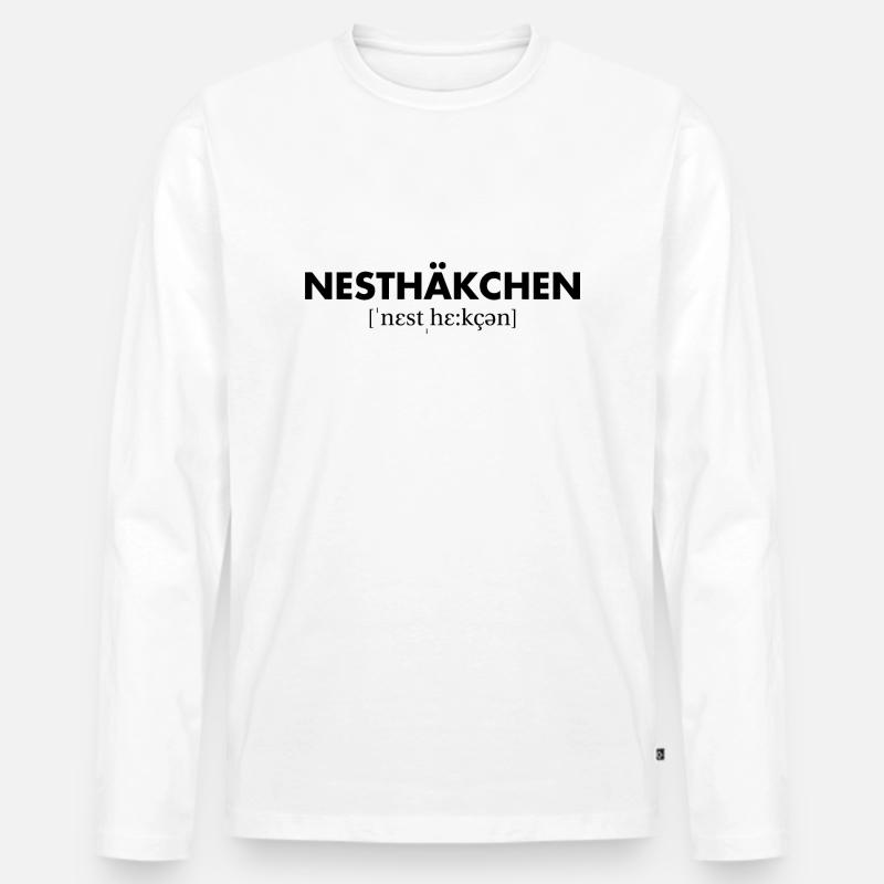 Nesthäkchen - Männer Premium Bio Langarmshirt - Weiß