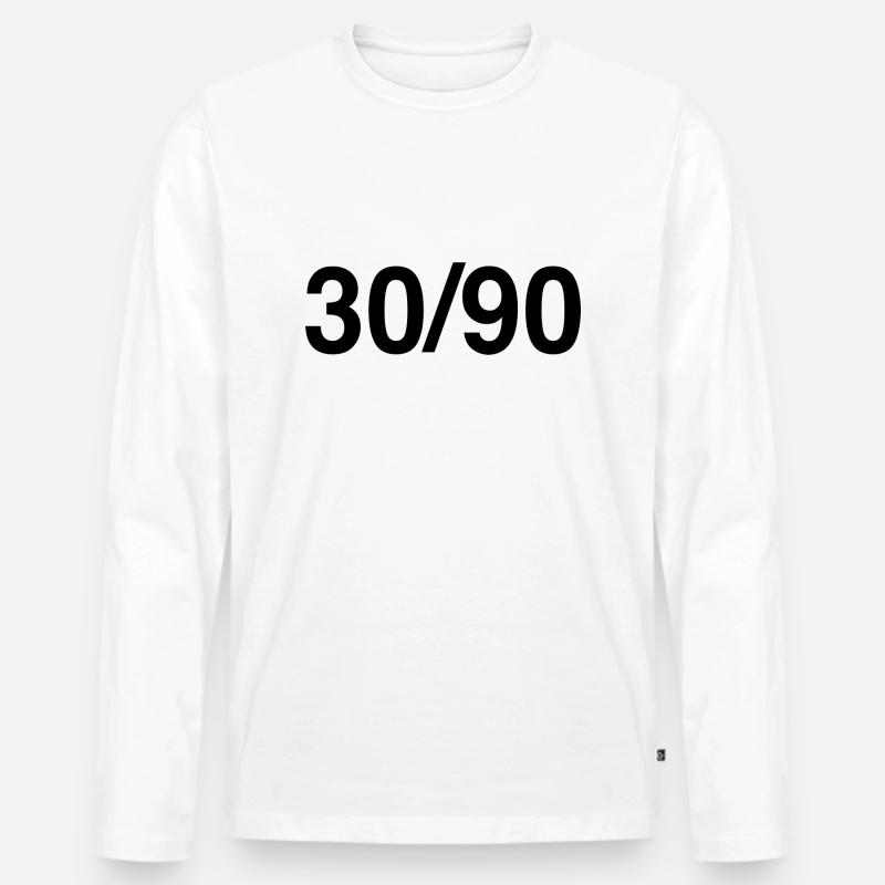 Baum-Parodie - Männer Premium Bio Langarmshirt - Weiß