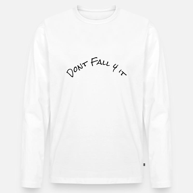 Dont Fall 4it - Männer Premium Bio Langarmshirt - Weiß