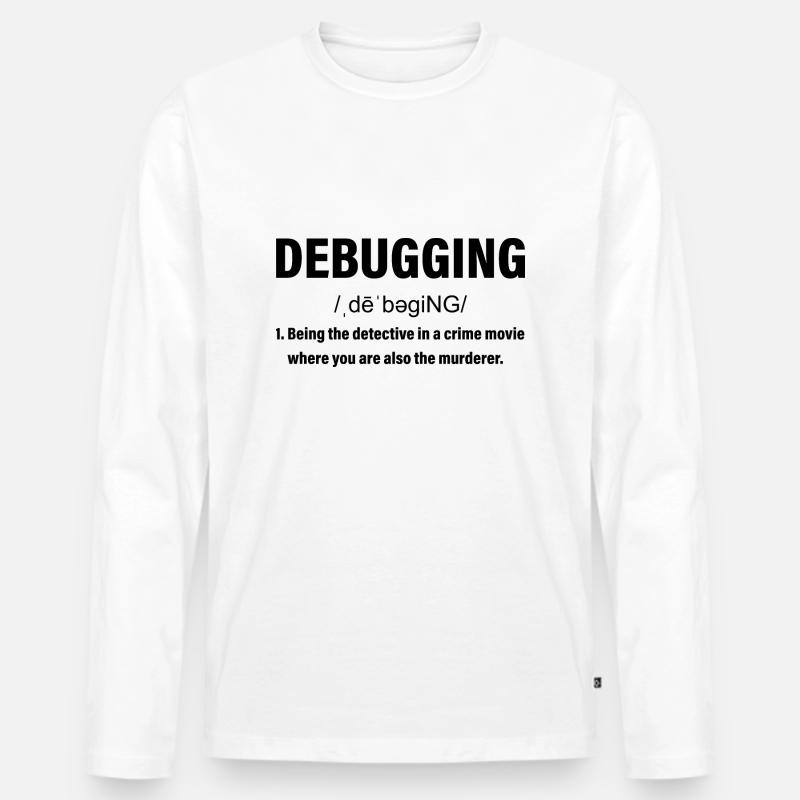 Programmieren - Männer Premium Bio Langarmshirt - Weiß