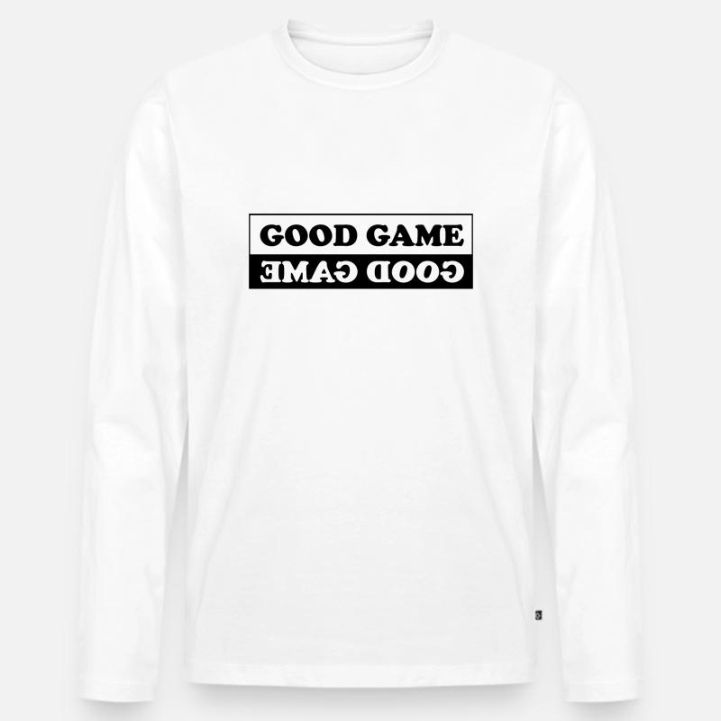 Game Gaming PC - Männer Premium Bio Langarmshirt - Weiß