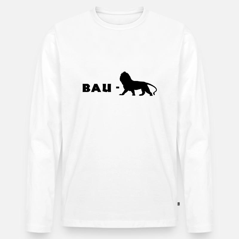 bauloewe - Männer Premium Bio Langarmshirt - Weiß