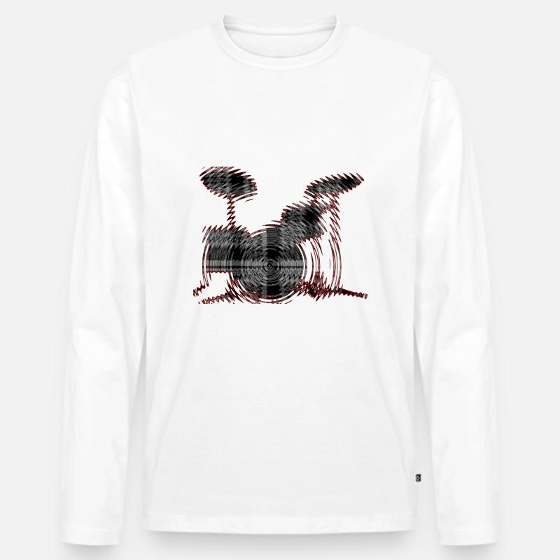 Drums - Männer Premium Bio Langarmshirt - Weiß