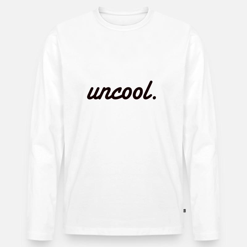 Uncool - Männer Premium Bio Langarmshirt - Weiß