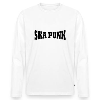 Ska punk lettering - Men's Premium Organic Long Sleeve Shirt - white - Front - Nico (187cm)