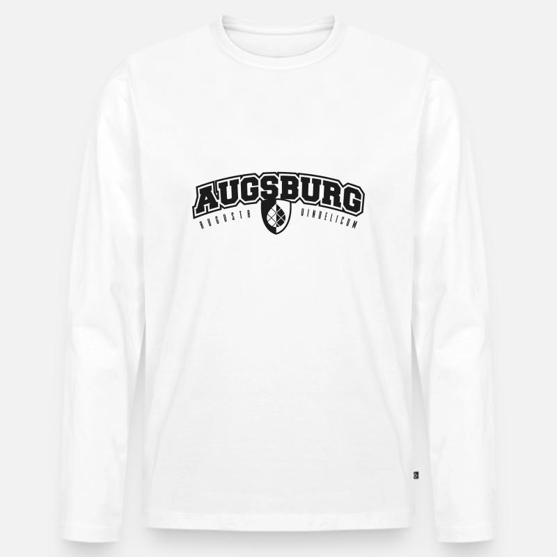 Augsburg Augusta Vindelicum - Männer Premium Bio Langarmshirt - Weiß