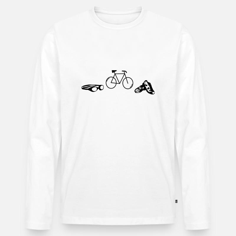 triathlet instrument - Männer Premium Bio Langarmshirt - Weiß