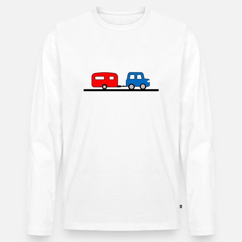 Auto - Männer Premium Bio Langarmshirt - Weiß