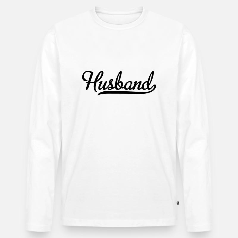 Ehemann - Männer Premium Bio Langarmshirt - Weiß