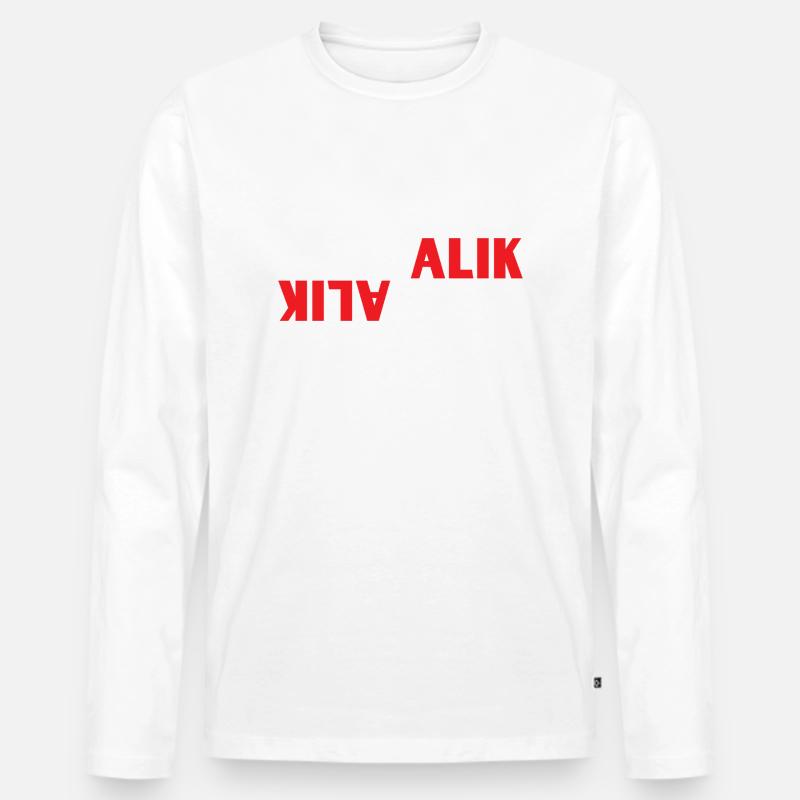 INDONET Berbalik - Männer Premium Bio Langarmshirt - Weiß