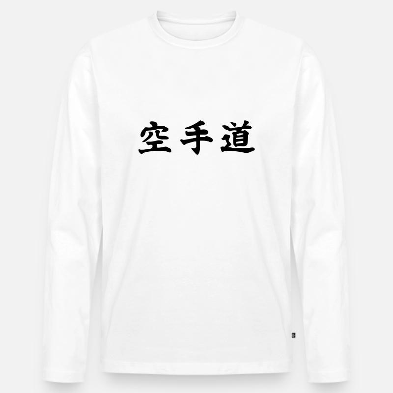 karate - Männer Premium Bio Langarmshirt - Weiß