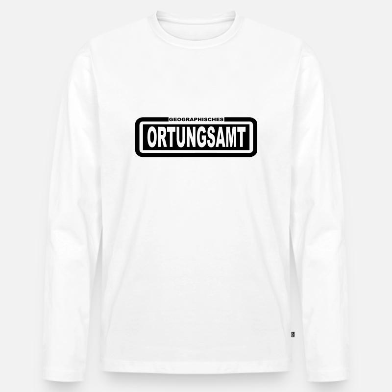 Ortungsamt - Männer Premium Bio Langarmshirt - Weiß