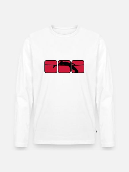 high jump 1 - Men's Premium Organic Long Sleeve Shirt - white
