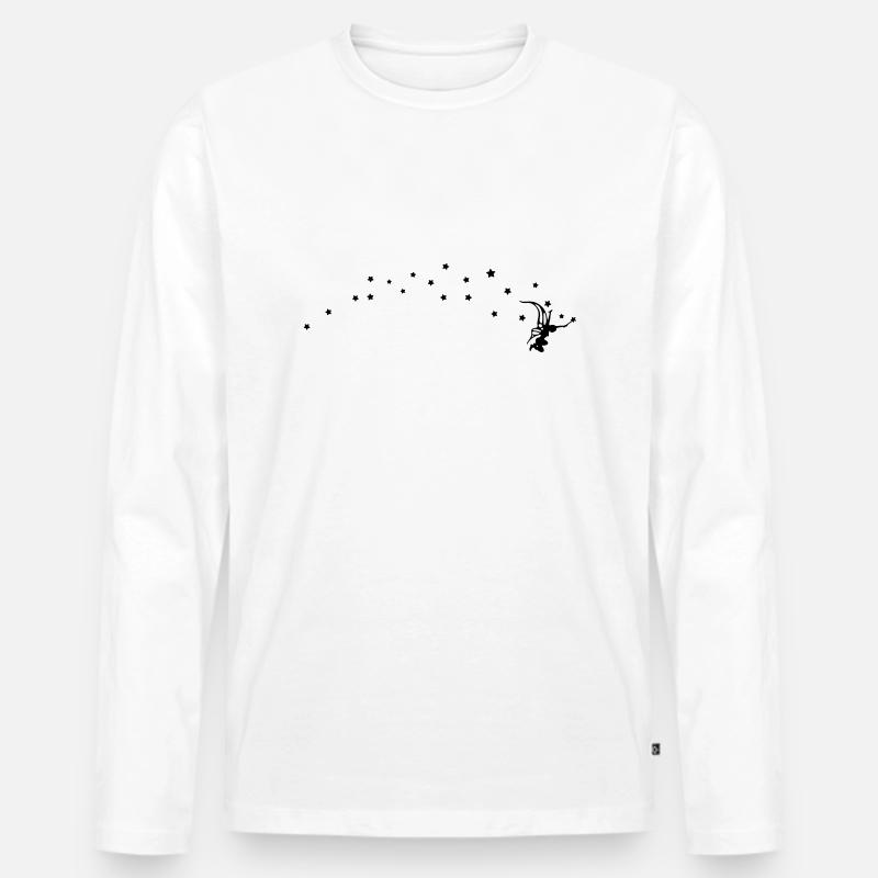 elfe - Männer Premium Bio Langarmshirt - Weiß