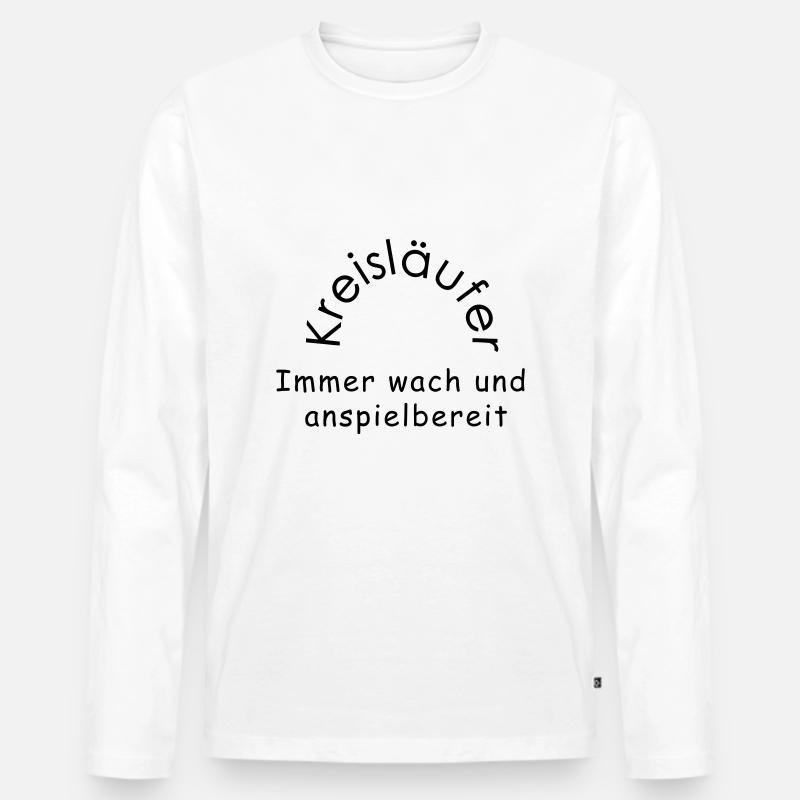 Kreislaeufer - Männer Premium Bio Langarmshirt - Weiß