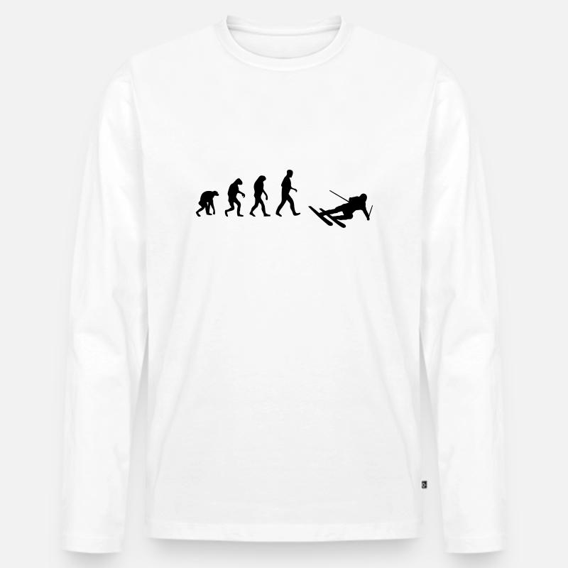 ski evolution - Men's Premium Organic Long Sleeve Shirt - white