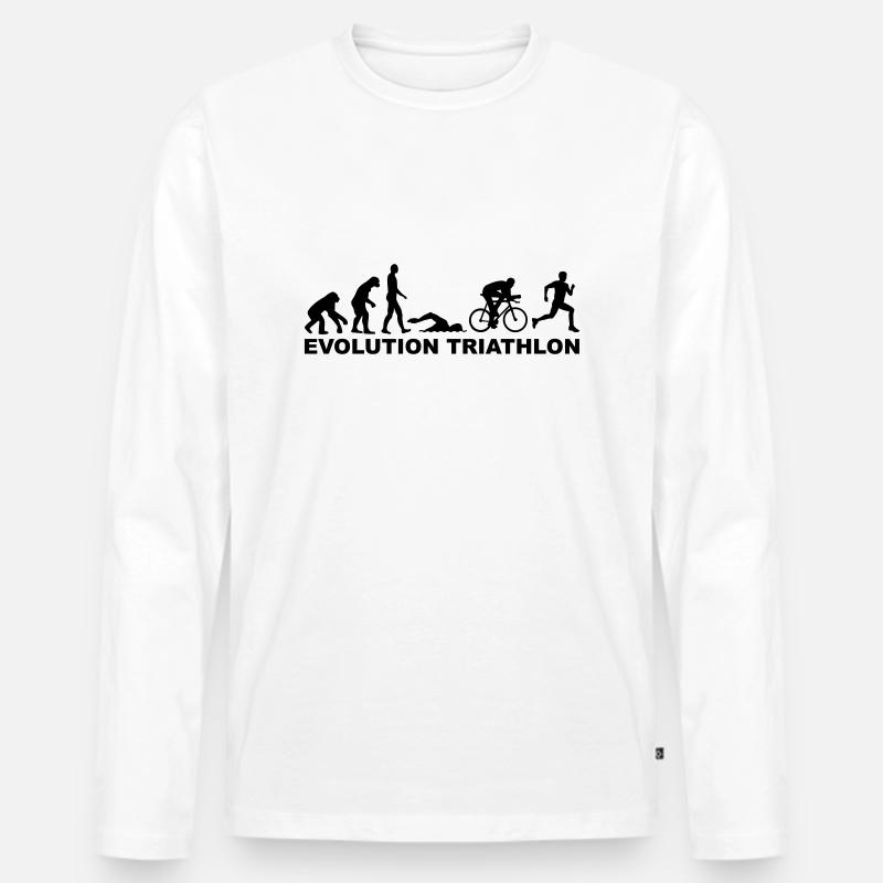 Evolution Triathlon - Men's Premium Organic Long Sleeve Shirt - white