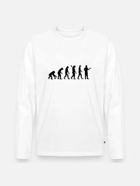 Evolution Garçon - T-shirt manches longues Premium bio Homme - blanc