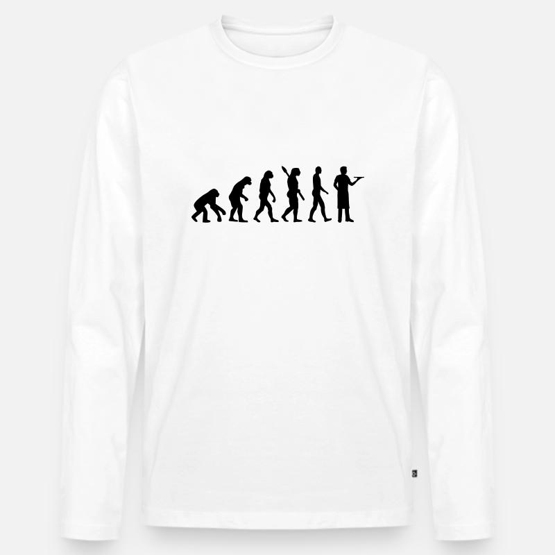 Evolution server - Men's Premium Organic Long Sleeve Shirt - white