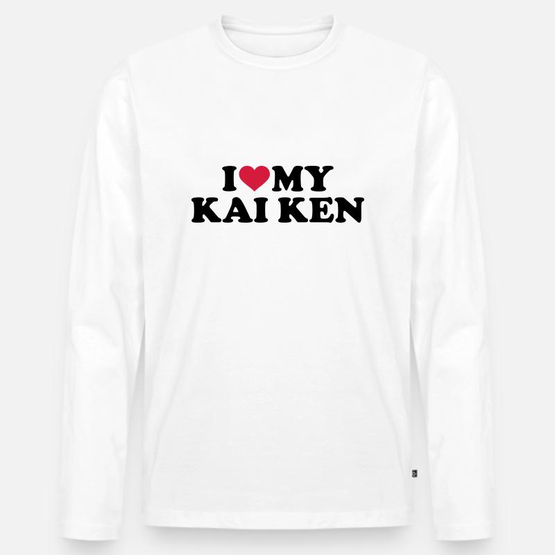 Kai Ken - Männer Premium Bio Langarmshirt - Weiß