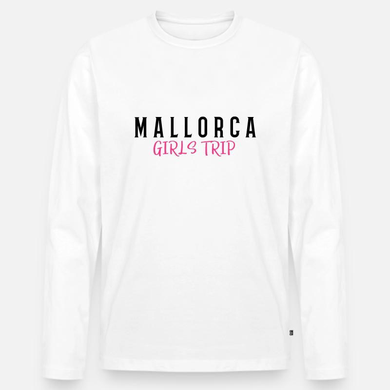 mallorca girls trip - Männer Premium Bio Langarmshirt - Weiß
