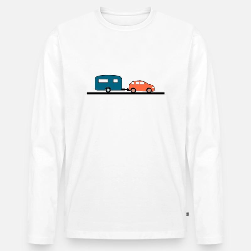 Auto - Männer Premium Bio Langarmshirt - Weiß